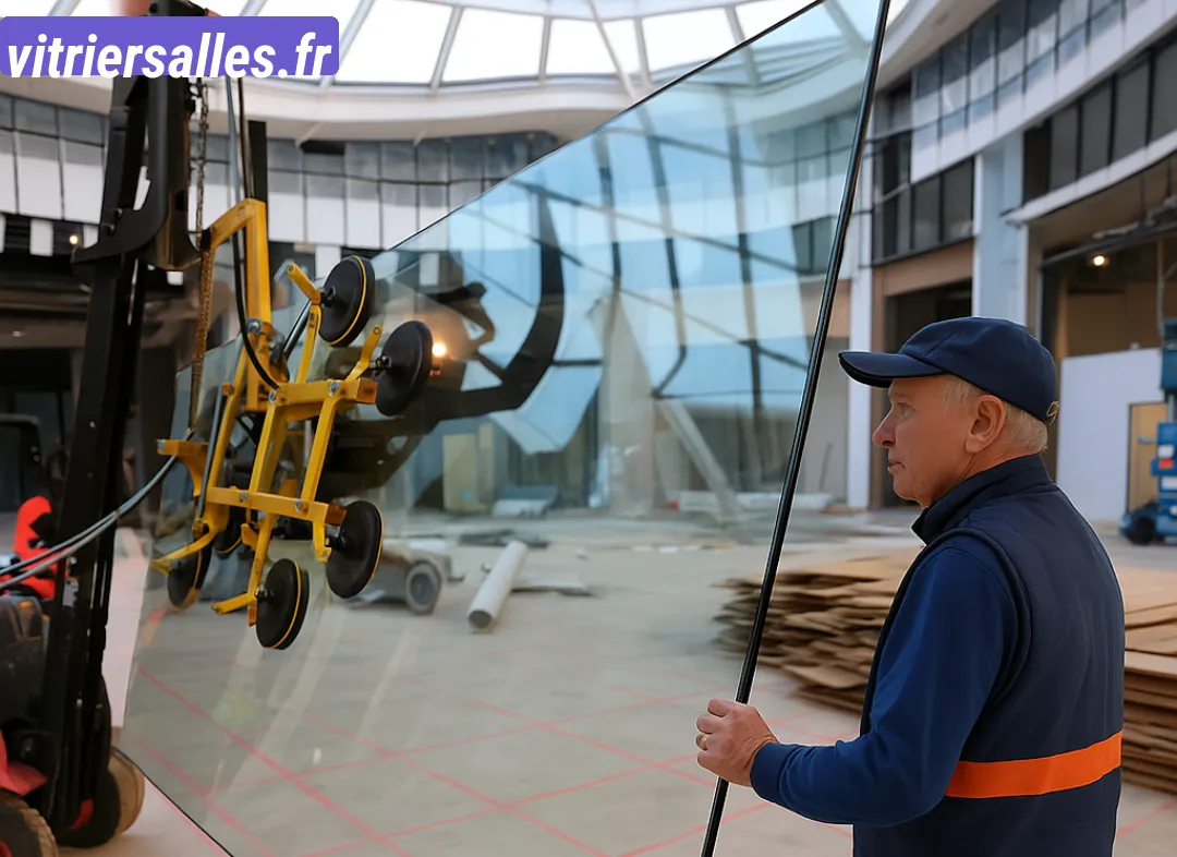 Remplacement de vitrine magasin Salles